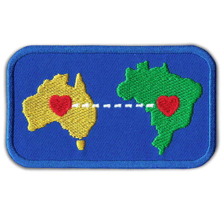 'HEART TO HEART' AUST x BRAZIL ADHESIVE PATCH