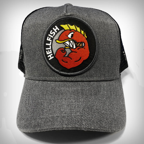 RAGING ABE'S 'FLYING HELLFISH' PREMIUM TRUCKER CAP!