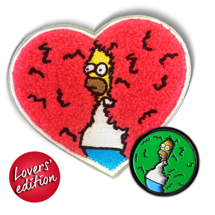 DISAPPEARING HOMER LOVERS' EDITION - PATCH & PIN COMBO