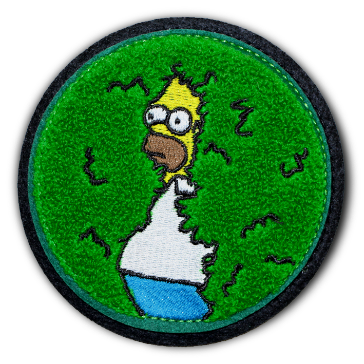 DISAPPEARING HOMER CHENILLE PATCH