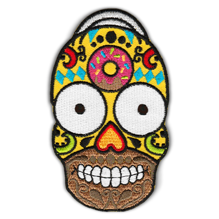 HOMER CANDY SKULL PATCH