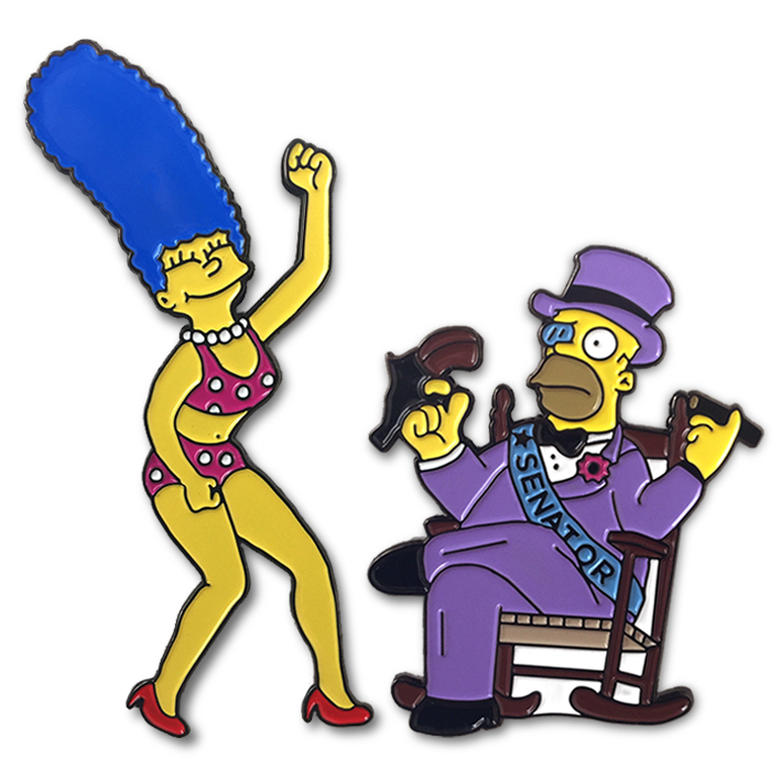DANCING MARGE & SENATOR HOMER PIN COMBO