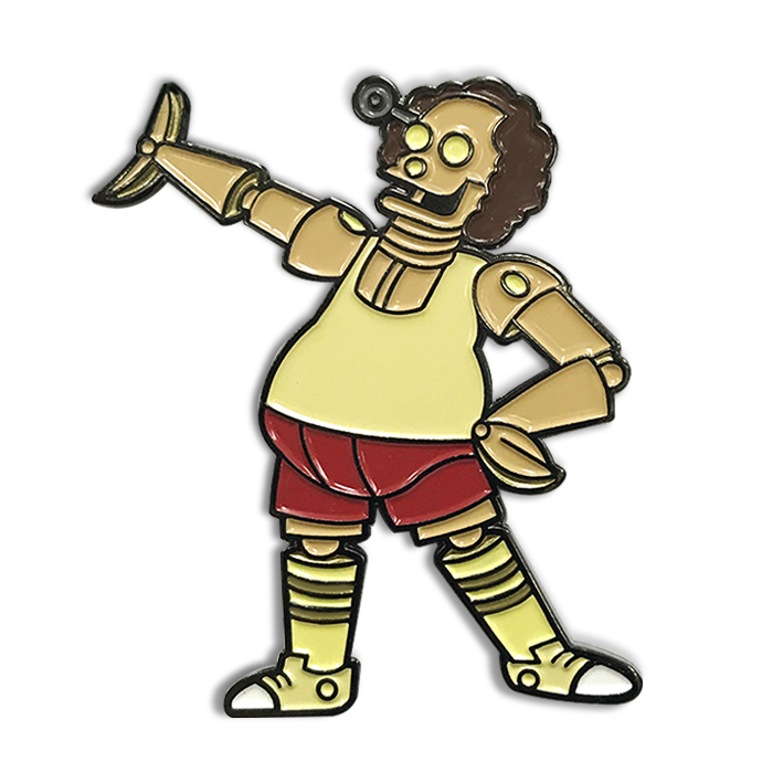 ROBOTIC RICHARD SIMMONS ENAMEL PIN