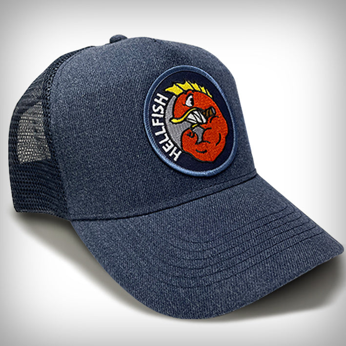 RAGING ABE'S 'FLYING HELLFISH' PREMIUM TRUCKER CAP! – The Patch Parlour ...