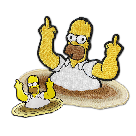 Homer Simpson Patch Space Phone Embroidered Sew on | Iron on | Velcro