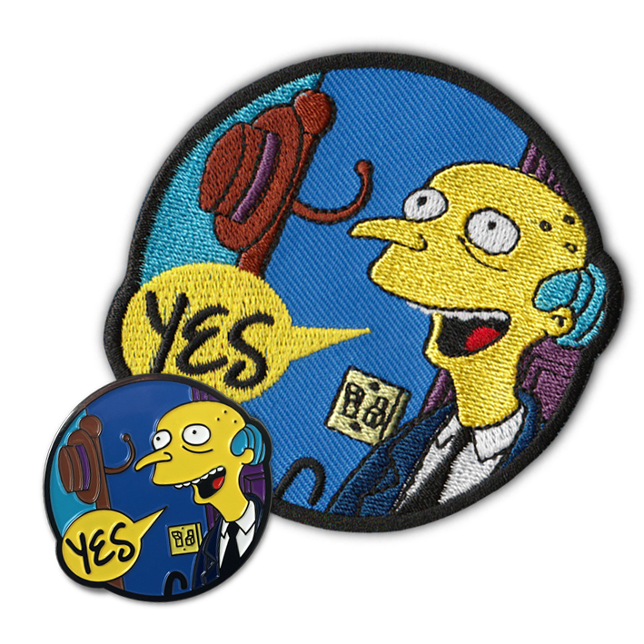 THE 'SMITHERS I'M HOME!' PATCH & PIN COMBO!