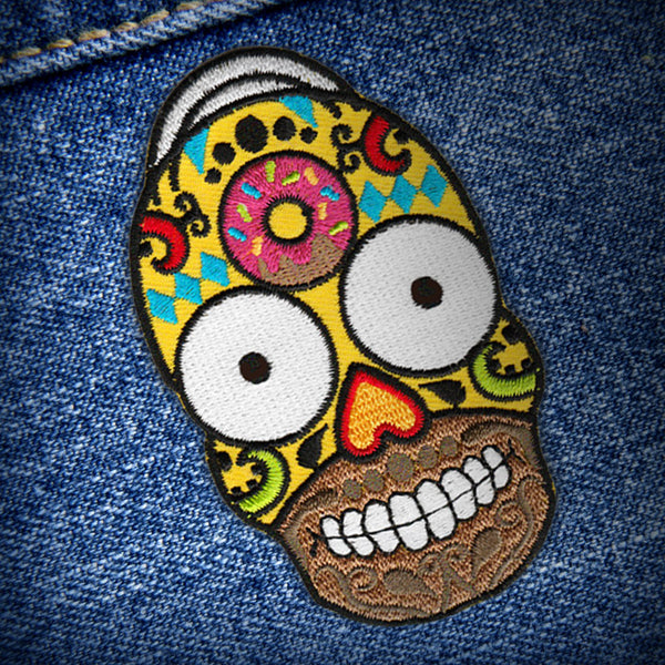 HOMER CANDY SKULL PATCH