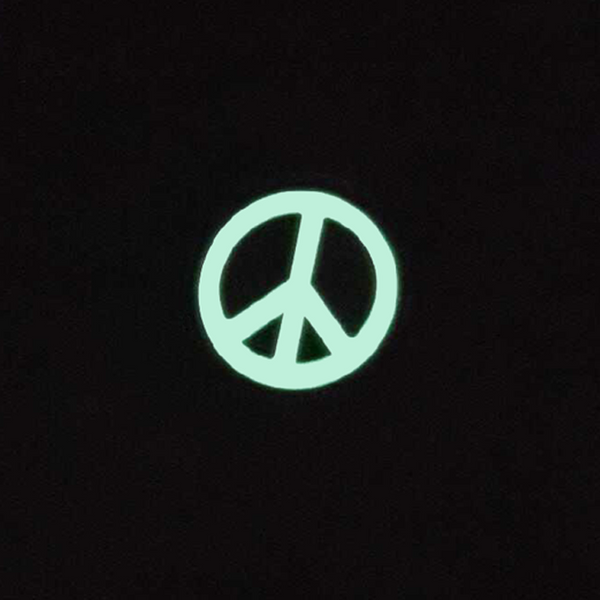 PEACE SIGN PIN (glow-in-the-dark!)